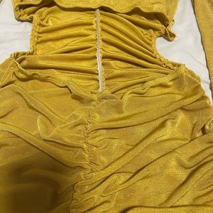 Styleandcoboutique Yellow Perfect Rushed Dress